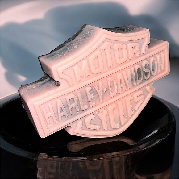 Cherry soap Harley-Davidson Pink/ black 3x2in 6oz handmade shea butter based - Picture 1 of 3